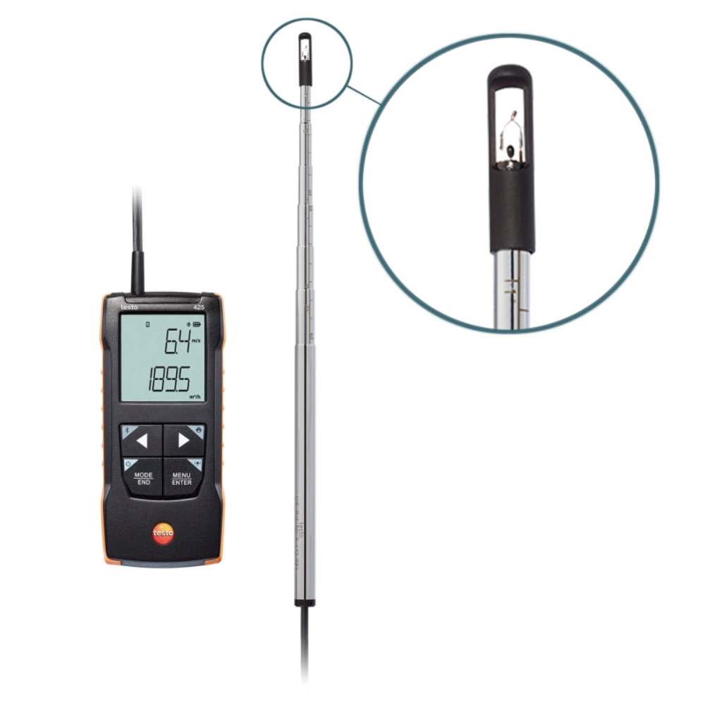 Testo 425 - Anemometro digitale a filo caldo con collegamento all’app