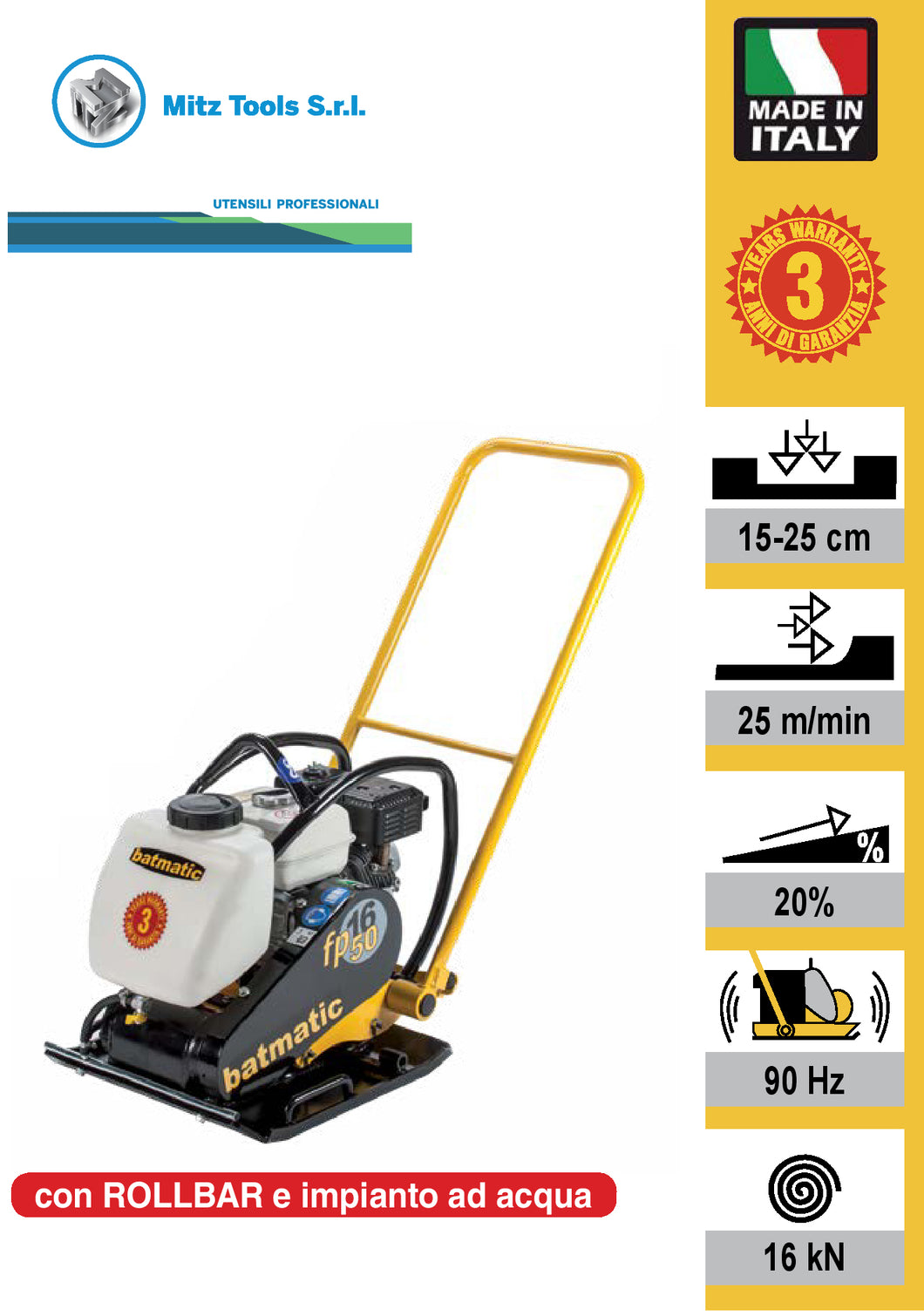 Piastra vibrante con marcia avanti BATMATIC FC1650