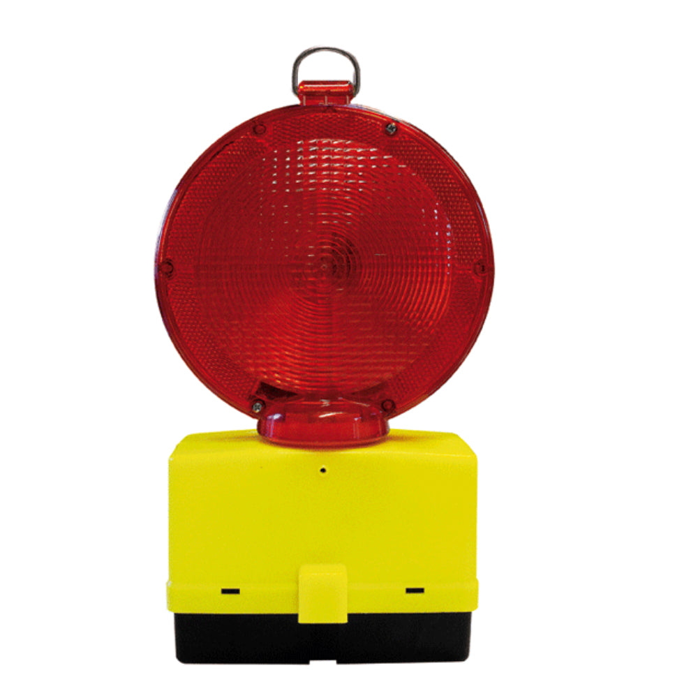 Lampada colore ROSSO Bifacciale alimentata da 2 batterie da 6V