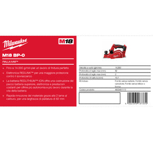PIALLA M18™ - Fino a 14.000 g/min per un lavoro perfetto !